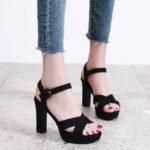 Versatile Buckle Sandals For Women Thick Heel