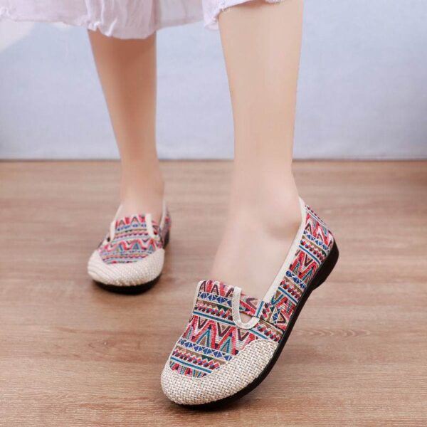 Breathable Versatile Striped Thick-Soled Canvas - Image 2