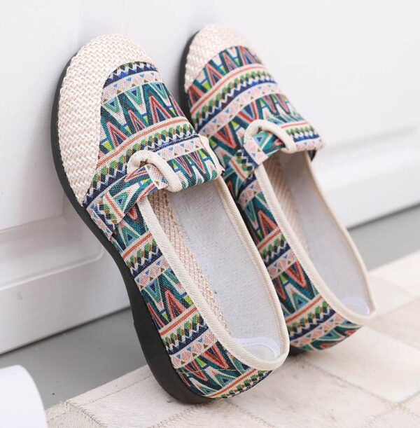Breathable Versatile Striped Thick-Soled Canvas - Image 3